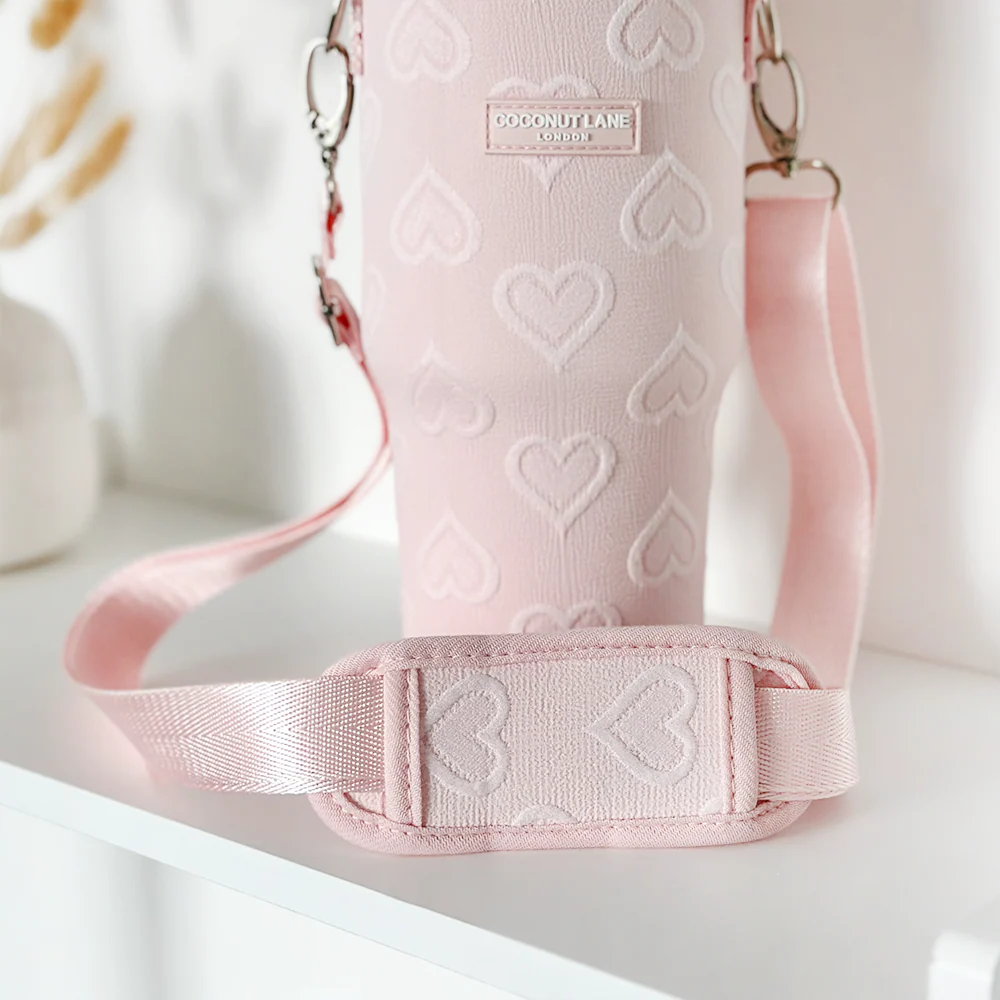 Baby Pink Heart Tumbler Carry Case by Coconut Lane - Image 2