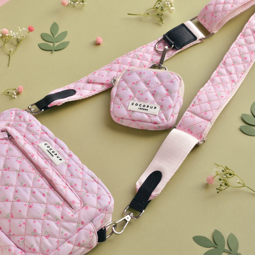 Bag Strap - Quilted Ditsy Floral Pink - Image 4