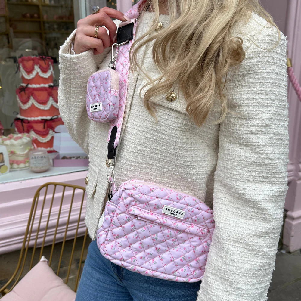 Bag Strap - Quilted Ditsy Floral Pink - Image 9