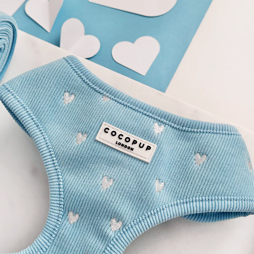 Blue Heartstrings Cord Adjustable Neck Harness, Lead & Collar Bundle - Image 3