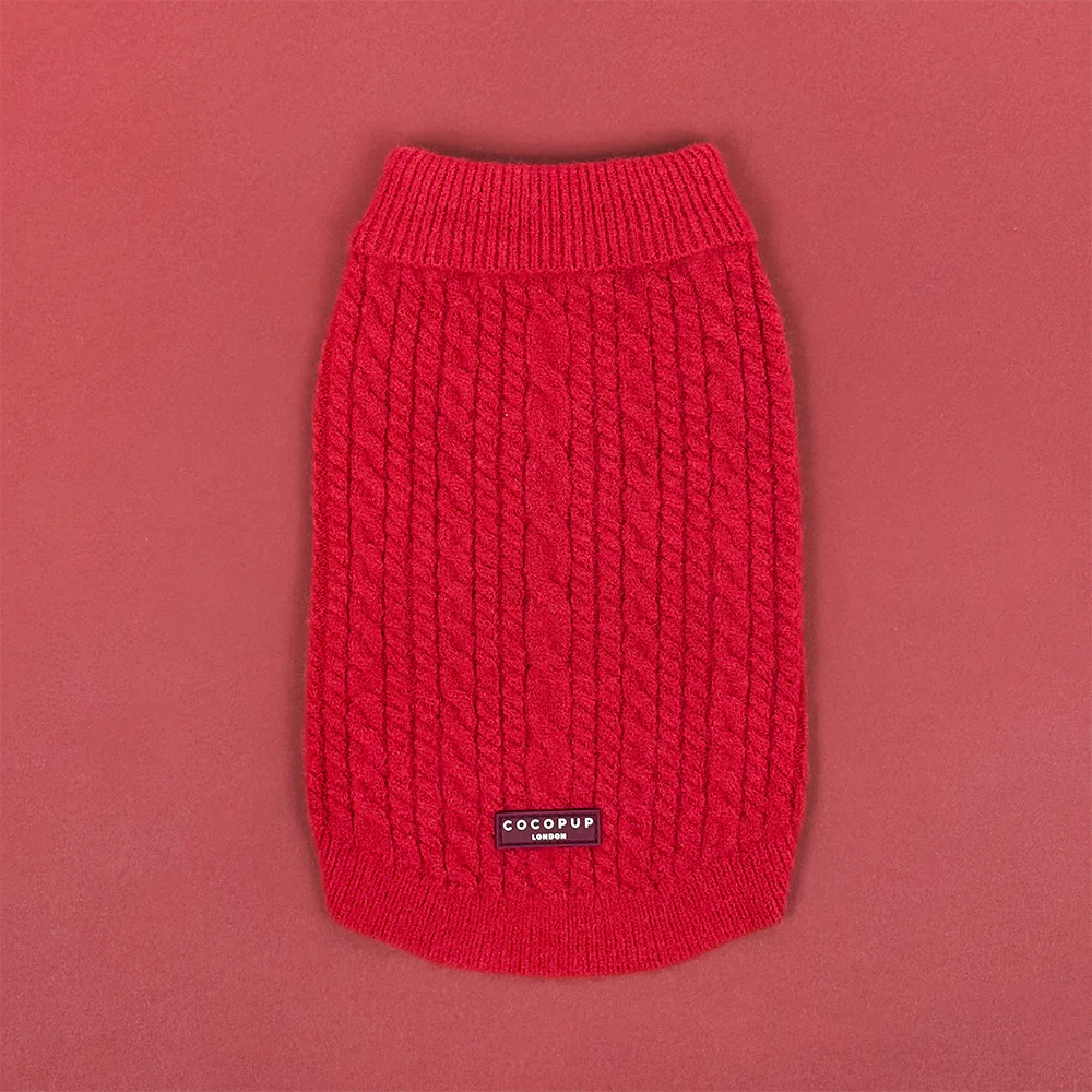 Jumper - Cable Knit Mulled Wine - Image 2
