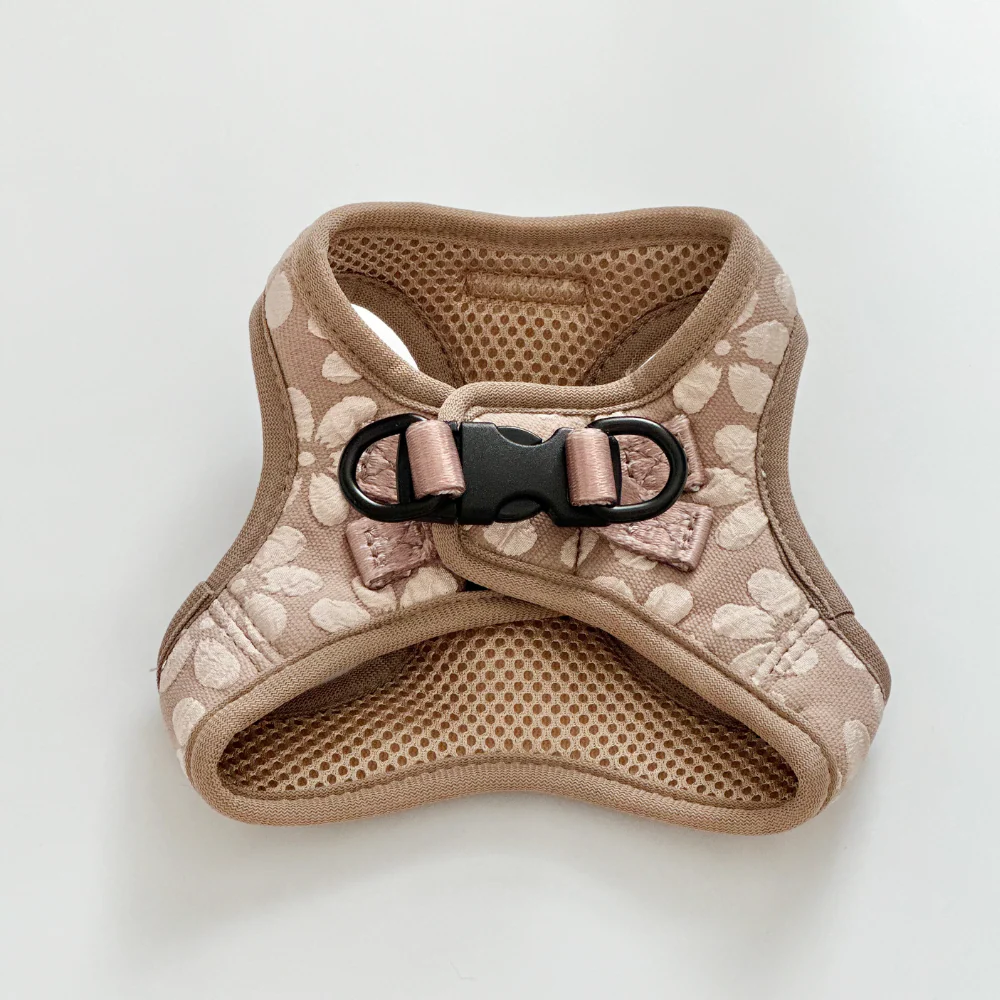 Cat Harness, Lead and Collar Bundle - Mocha Flower - Image 3