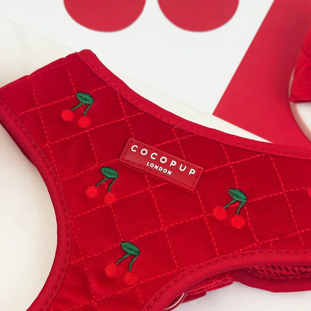 Cherry Velvet Crush Adjustable Neck HARNESS - Image 2