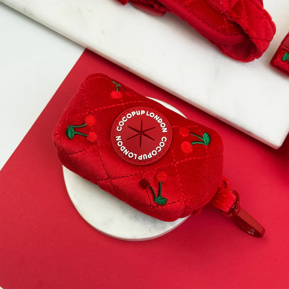 Cherry Velvet Crush Poop Bag Holder