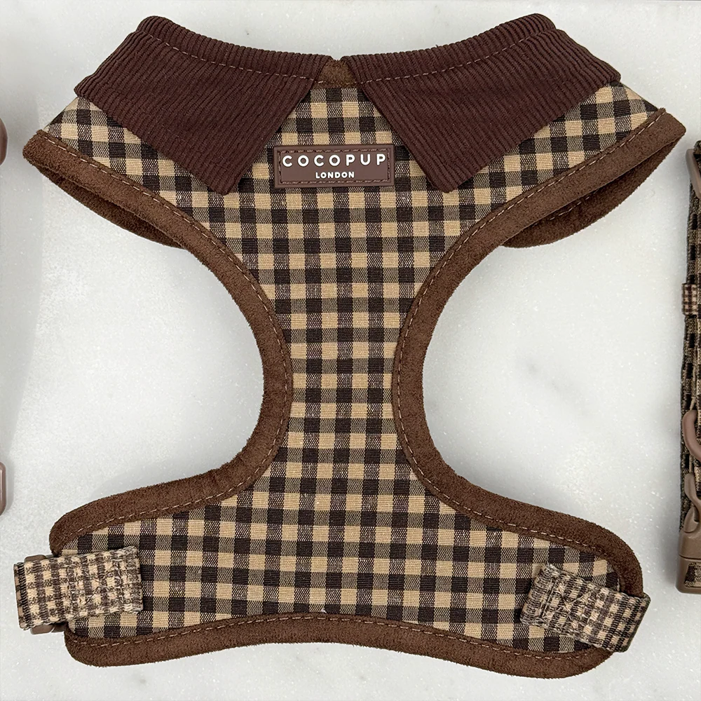 Cotswold Check Adjustable Neck Harness, Lead & Collar Bundle - Image 2