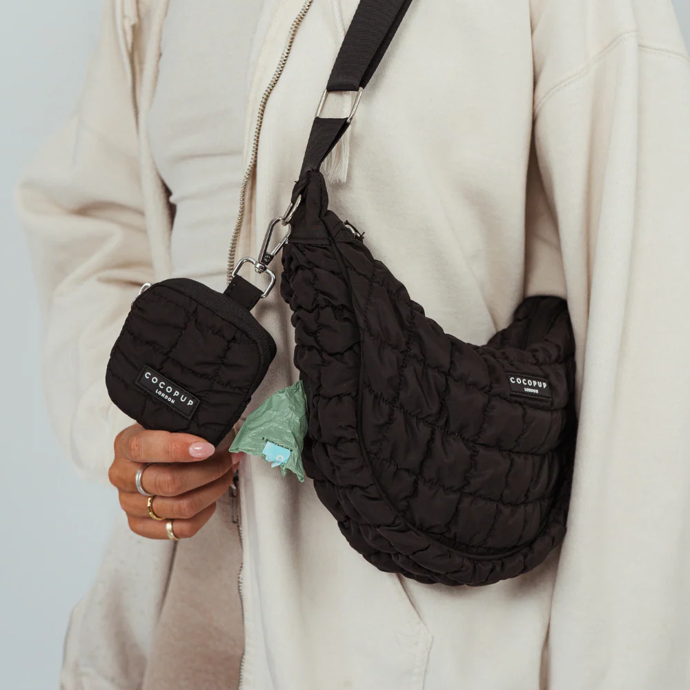 Crossbody Crescent Dog Walking Bag Bundle  - Onyx - Image 6