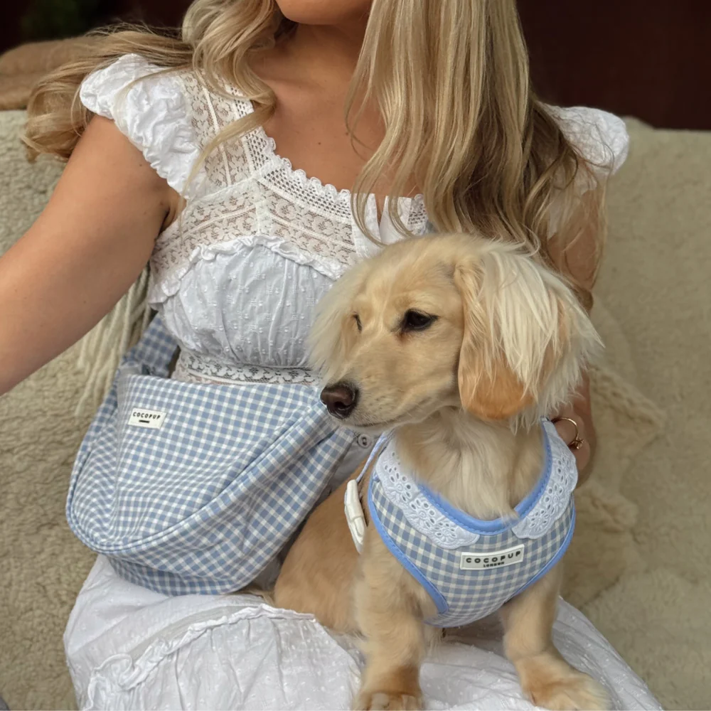 Crossbody Crescent Dog Walking Bag Bundle - English Blue - Image 8