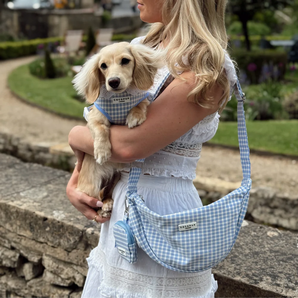 Crossbody Crescent Dog Walking Bag Bundle - English Blue - Image 9