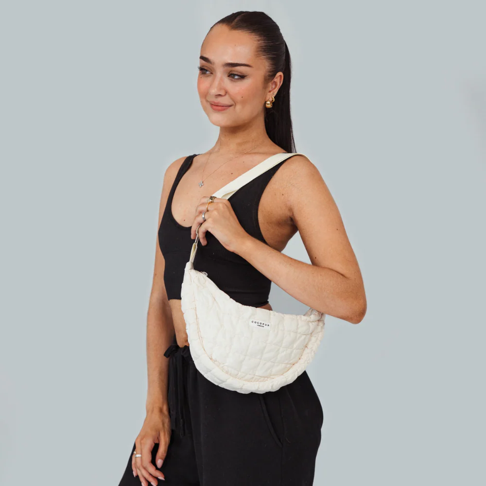 Crossbody Crescent Dog Walking Bag - Cloud - Image 8