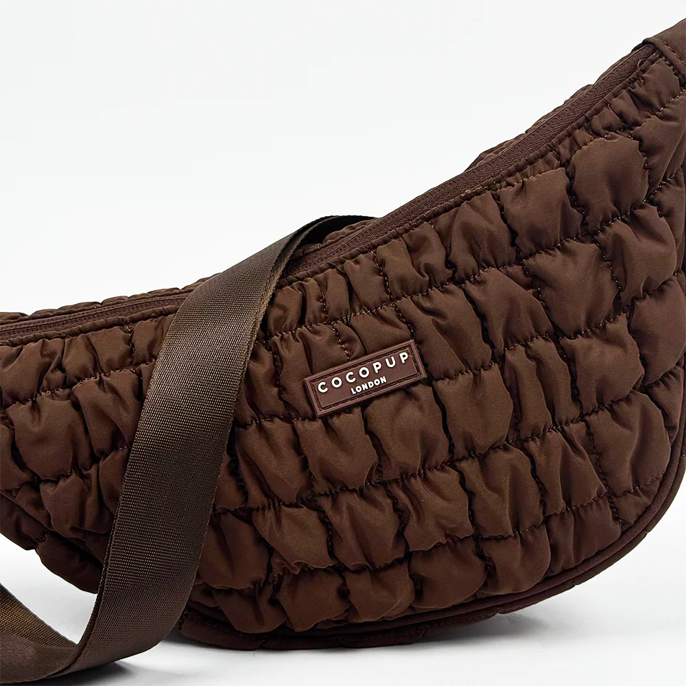 Crossbody Crescent Dog Walking Bag - Espresso - Image 3