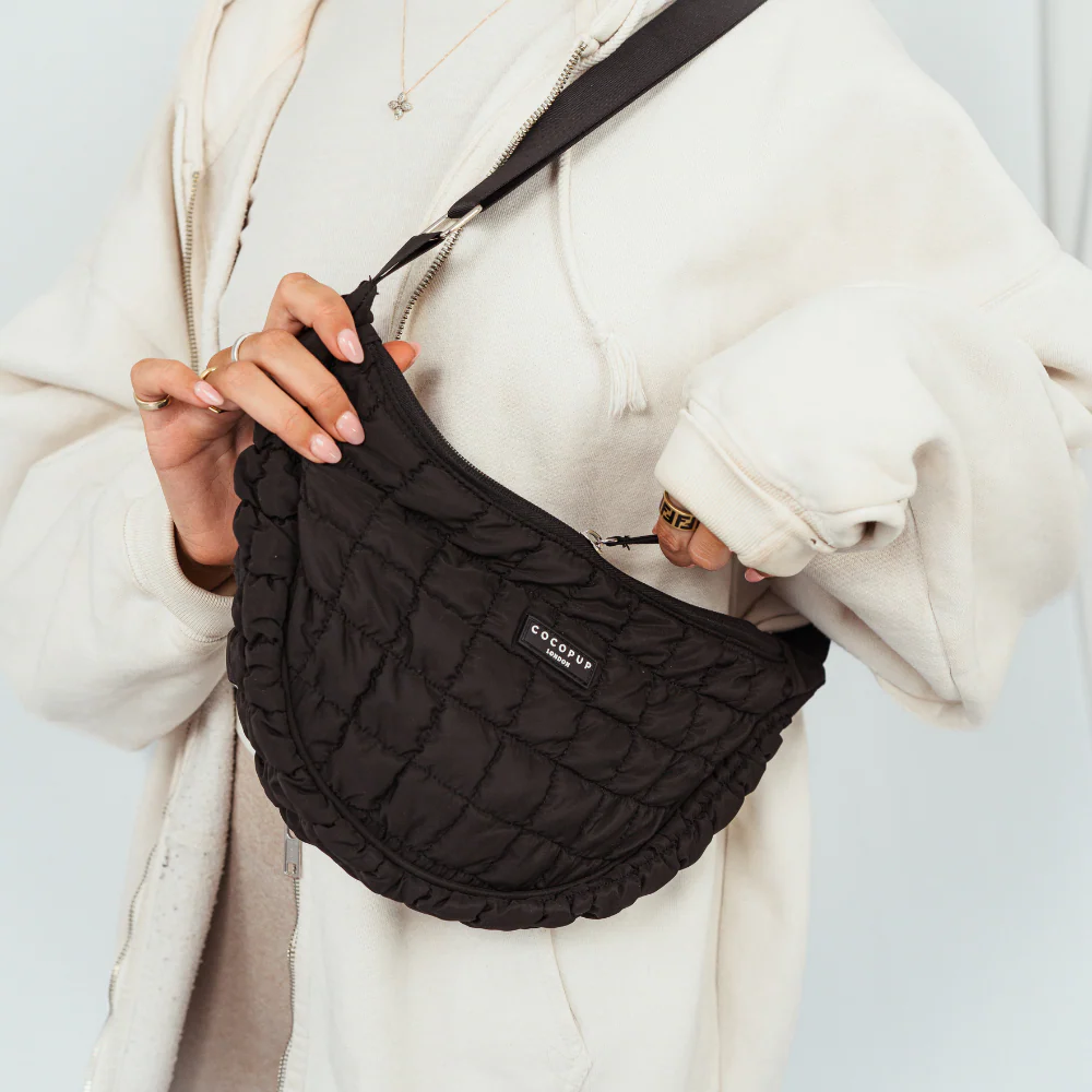 Crossbody Crescent Dog Walking Bag - Onyx - Image 4