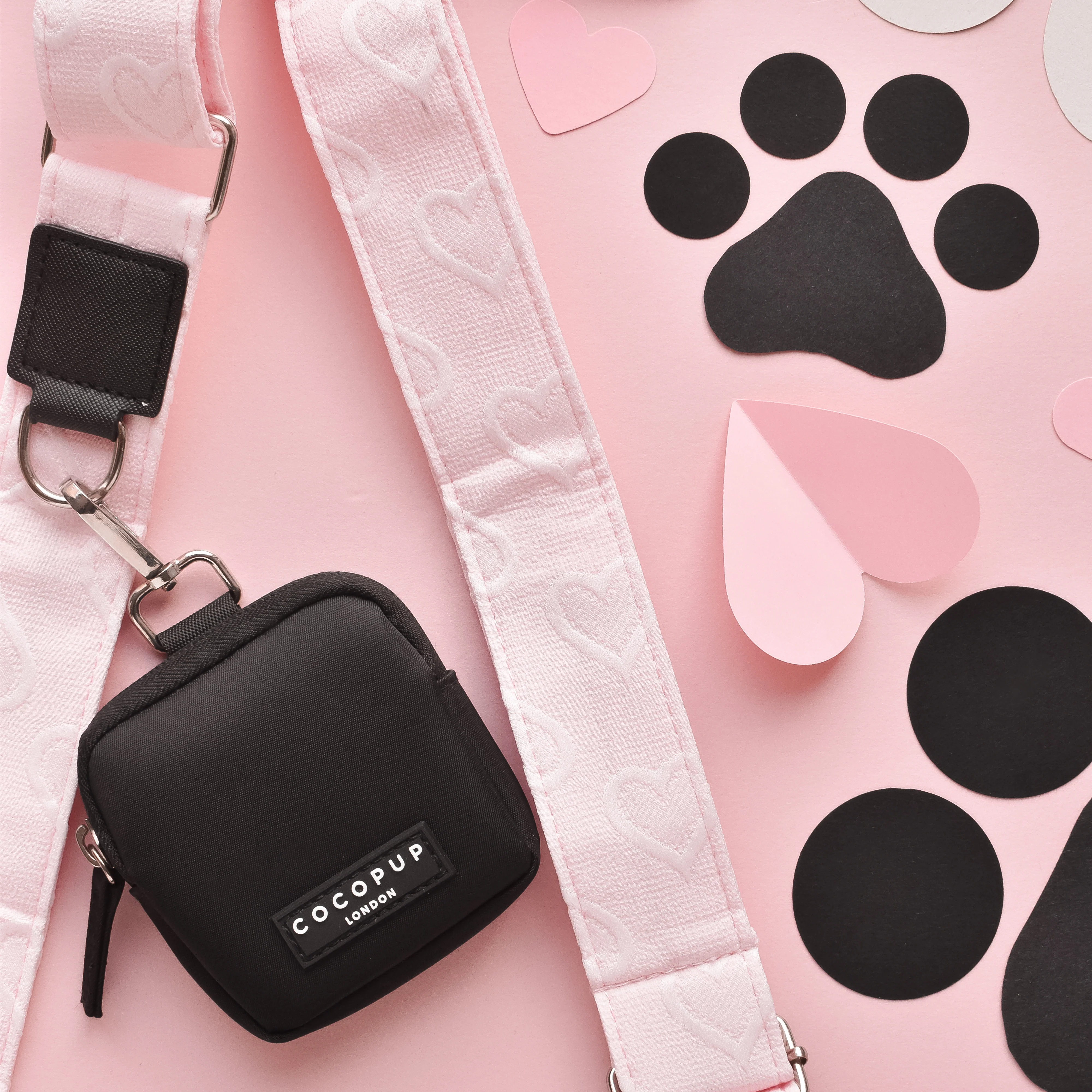 Dog Walking Bag Bundle - Baby Pink Heart - Image 4