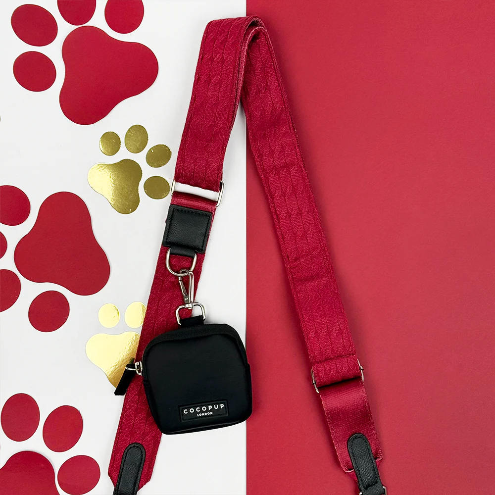 Dog Walking Bag Bundle - Mulled Wine Cable Knit - Image 3