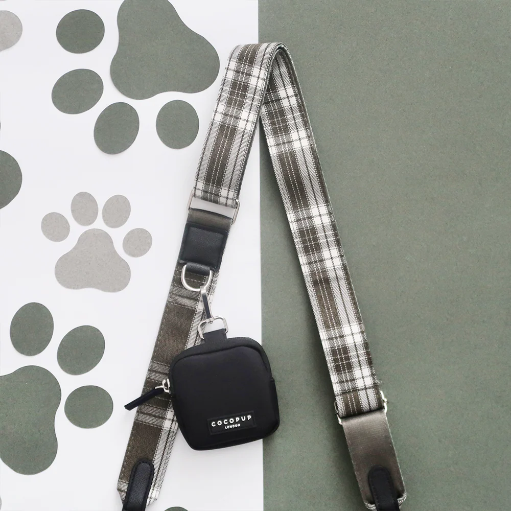 Dog Walking Bag Bundle - Olive Check - Image 2