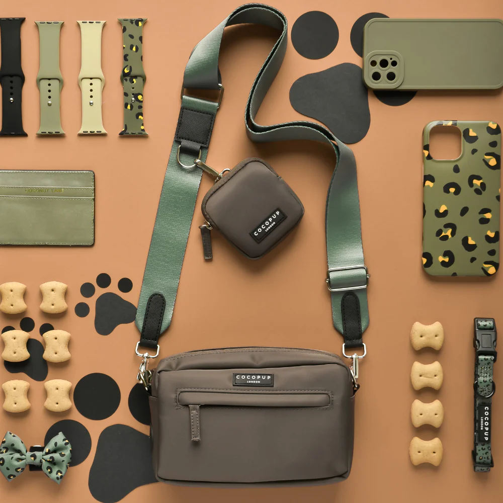 Dog Walking Bag Bundle - Plain Khaki - Image 2