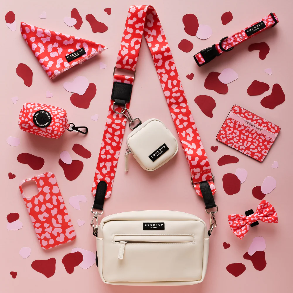 Dog Walking Bag Bundle - Red & Pink Leopard - Image 4