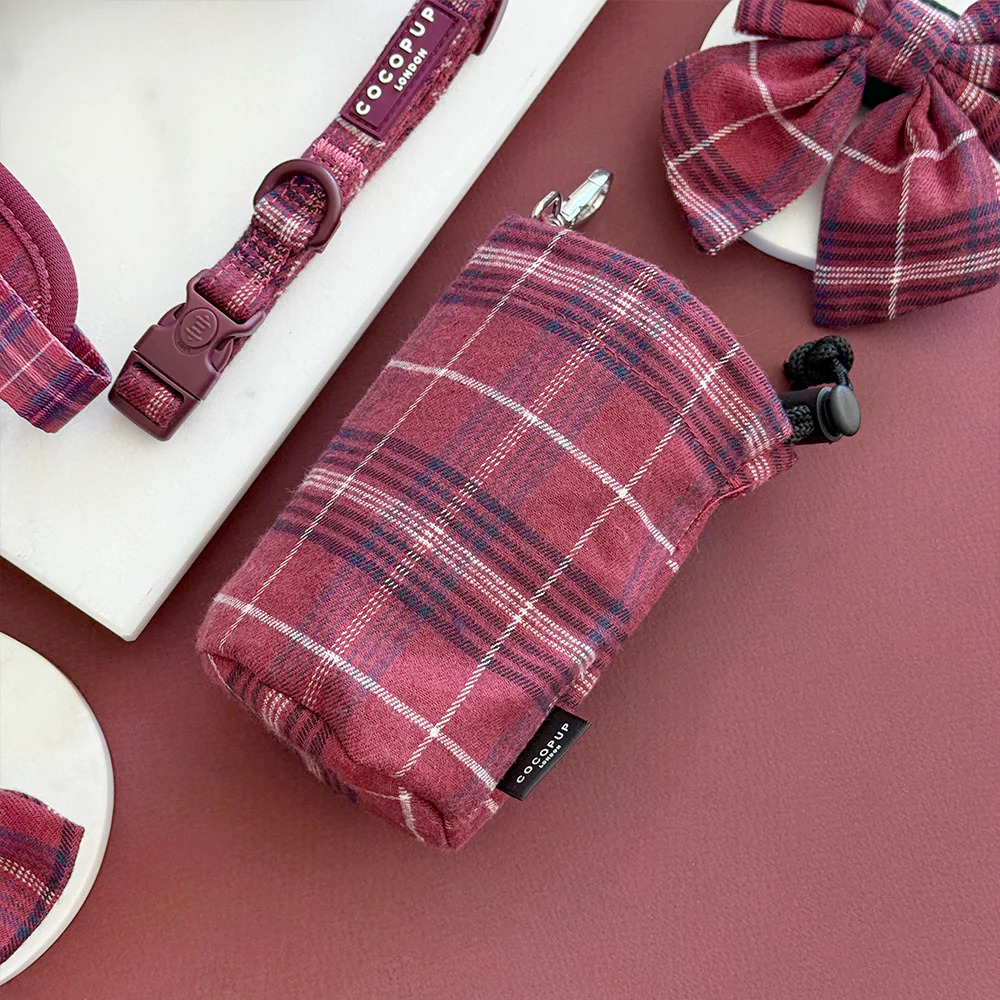Drawstring Treat Pouch - Mulberry Plaid - Image 2