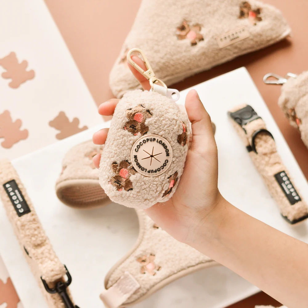 Theo Embroidered Teddy Poop Bag Holder - Image 3