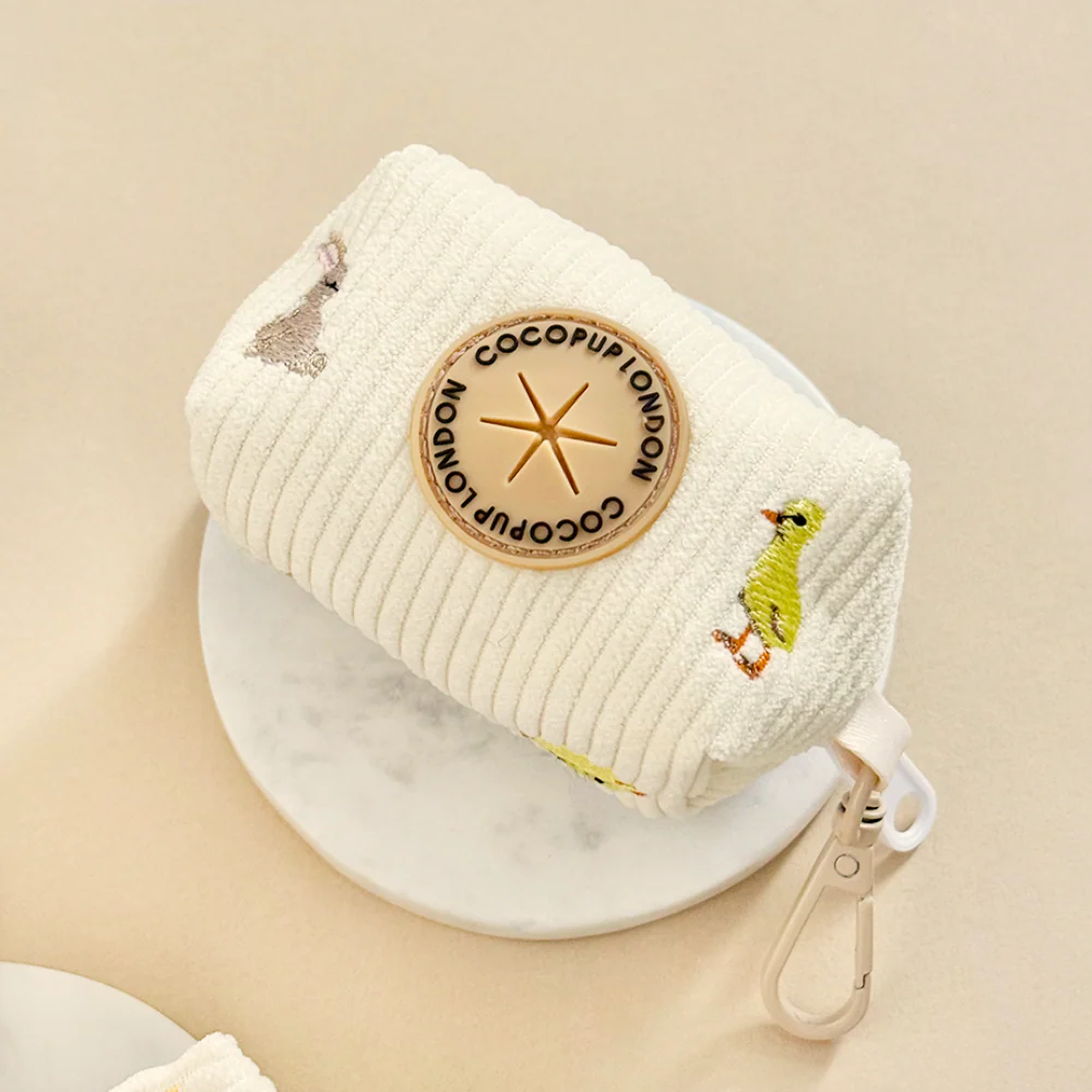 Embroidered Woodland Walkies Poop Bag Holder