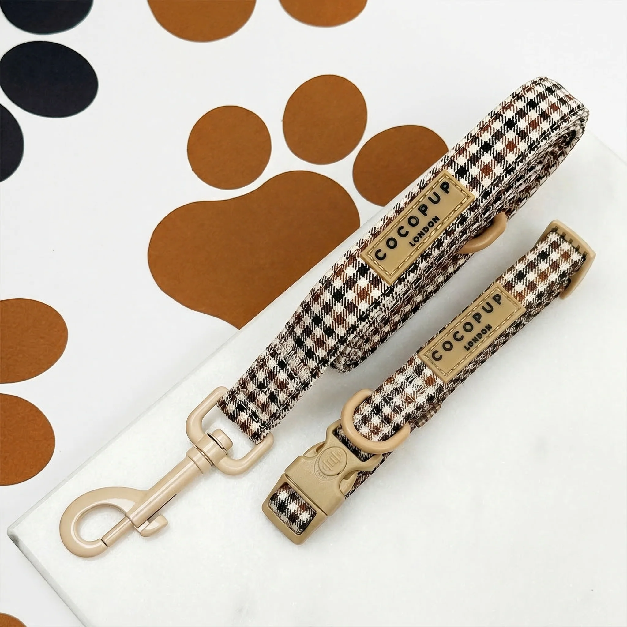 Heritage Check Collar & Lead Bundle