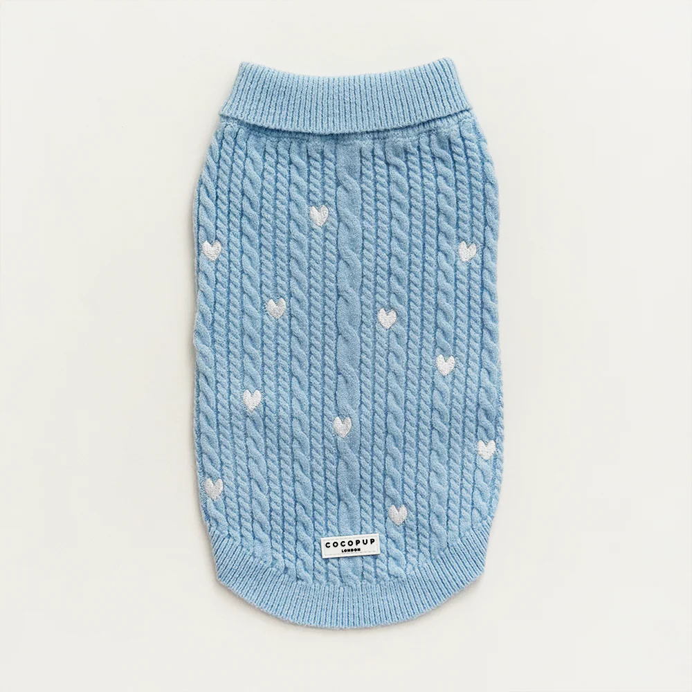 Jumper - Cable Knit Blue Heartstrings