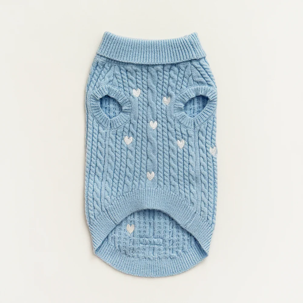 Jumper - Cable Knit Blue Heartstrings - Image 3