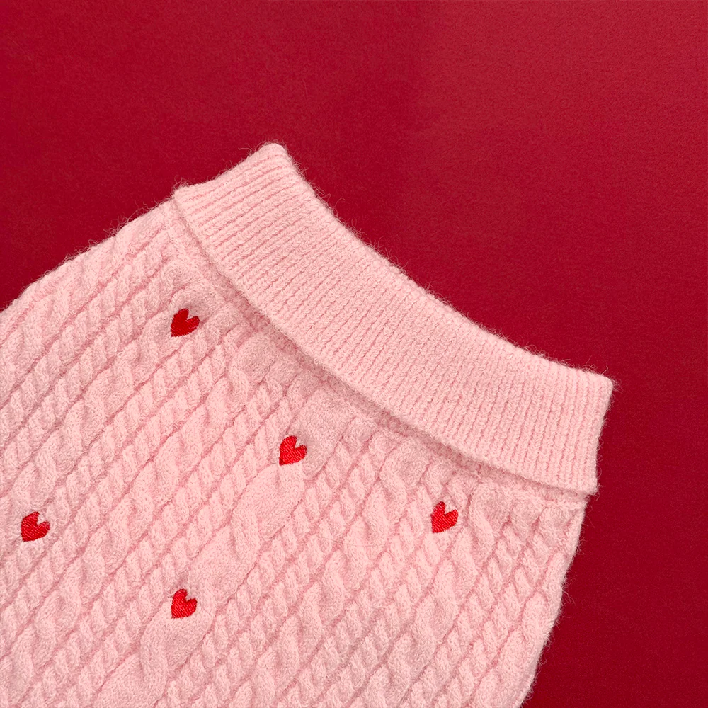 Jumper - Cable Knit Pink Heartstrings - Image 4