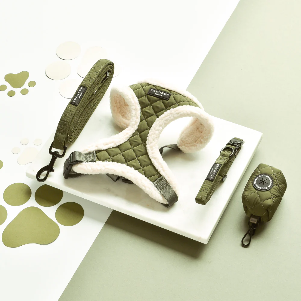 Khaki Quilted Adjustable Neck HARNESS - Image 2