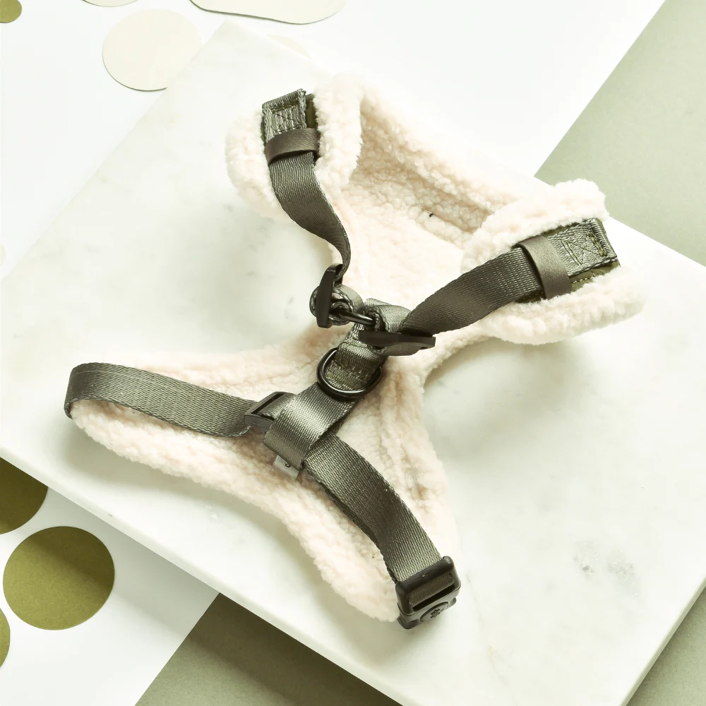 Khaki Quilted Adjustable Neck HARNESS - Image 3