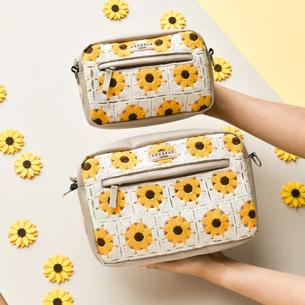 Large Dog Walking Bag - Sunflower Patch - Image 4