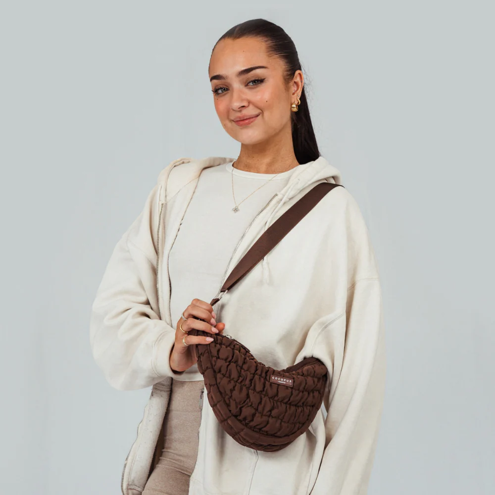 Crossbody Crescent Dog Walking Bag Bundle - Espresso - Image 6