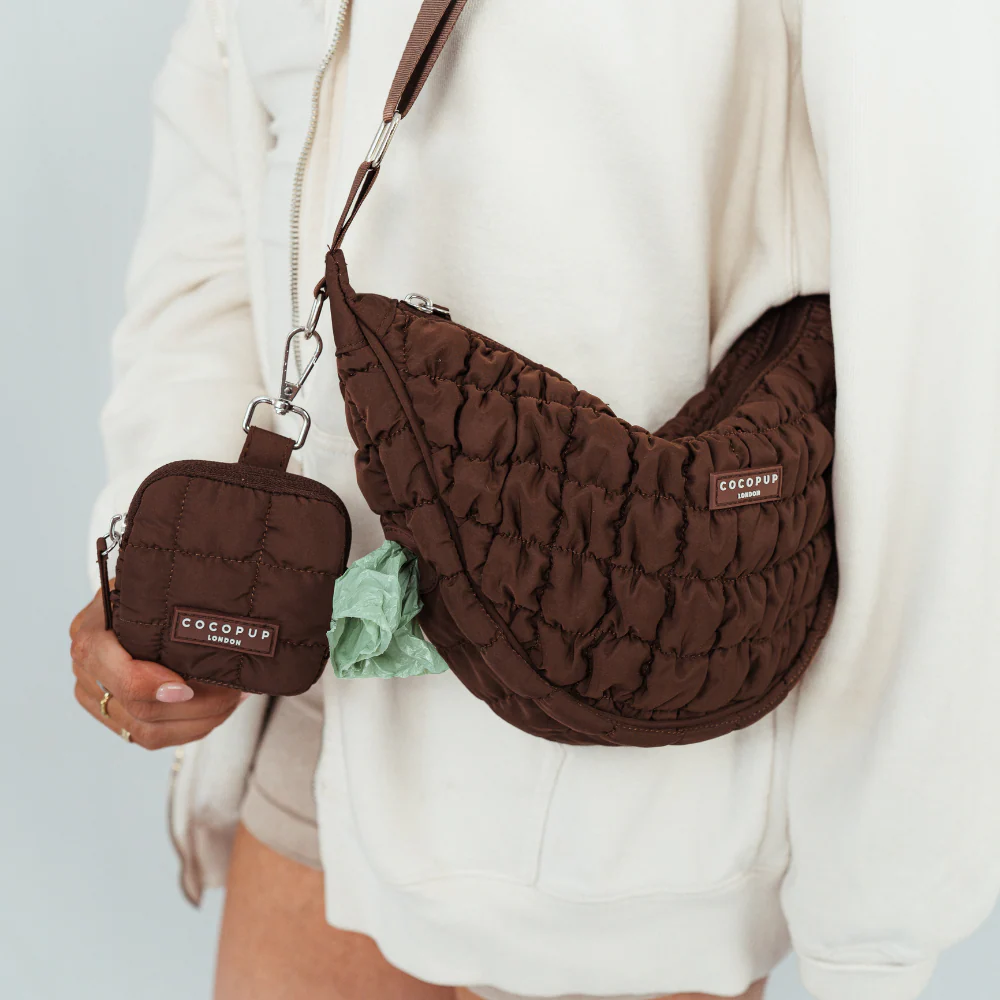 Crossbody Crescent Dog Walking Bag Bundle - Espresso - Image 7