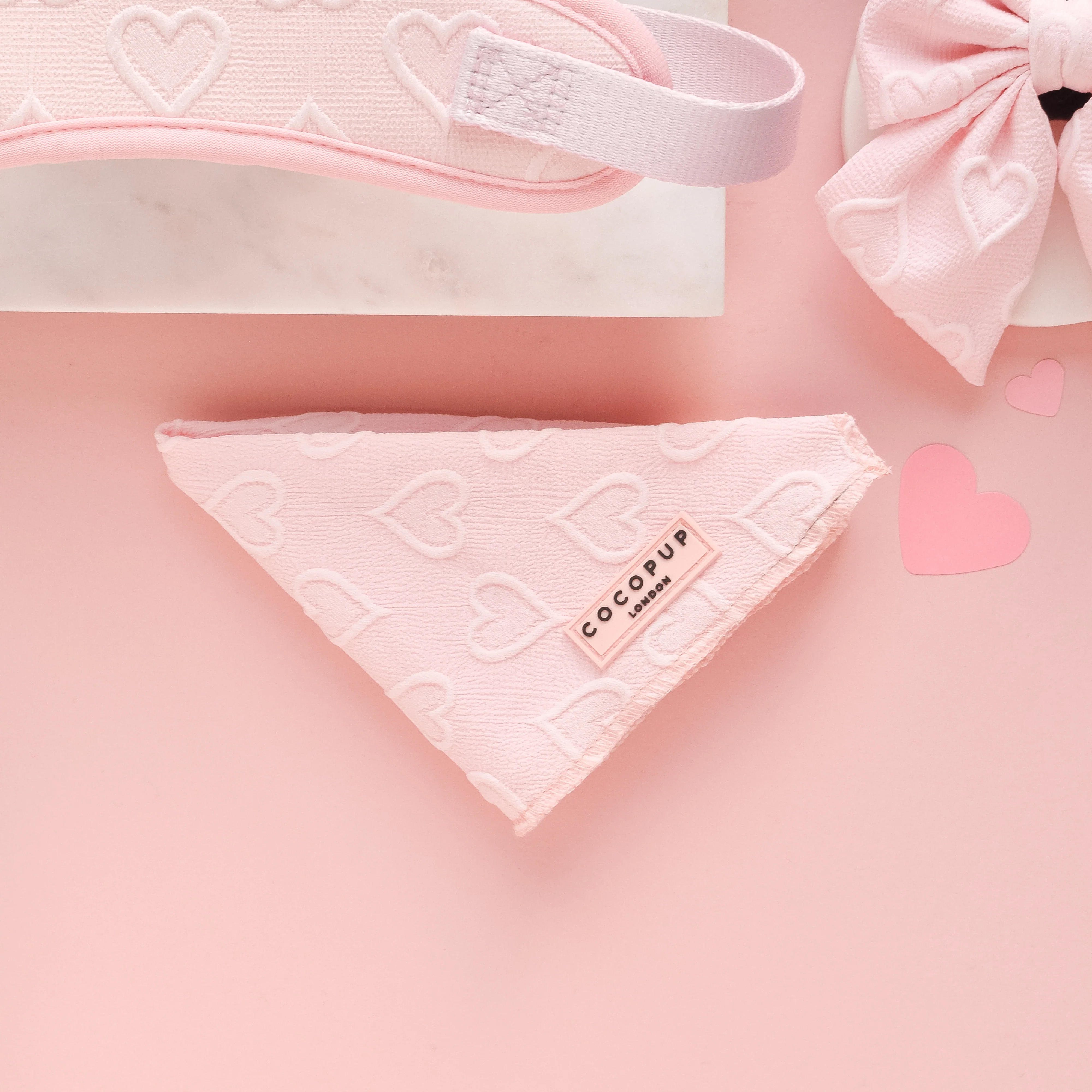 Baby Pink Heart Bandana