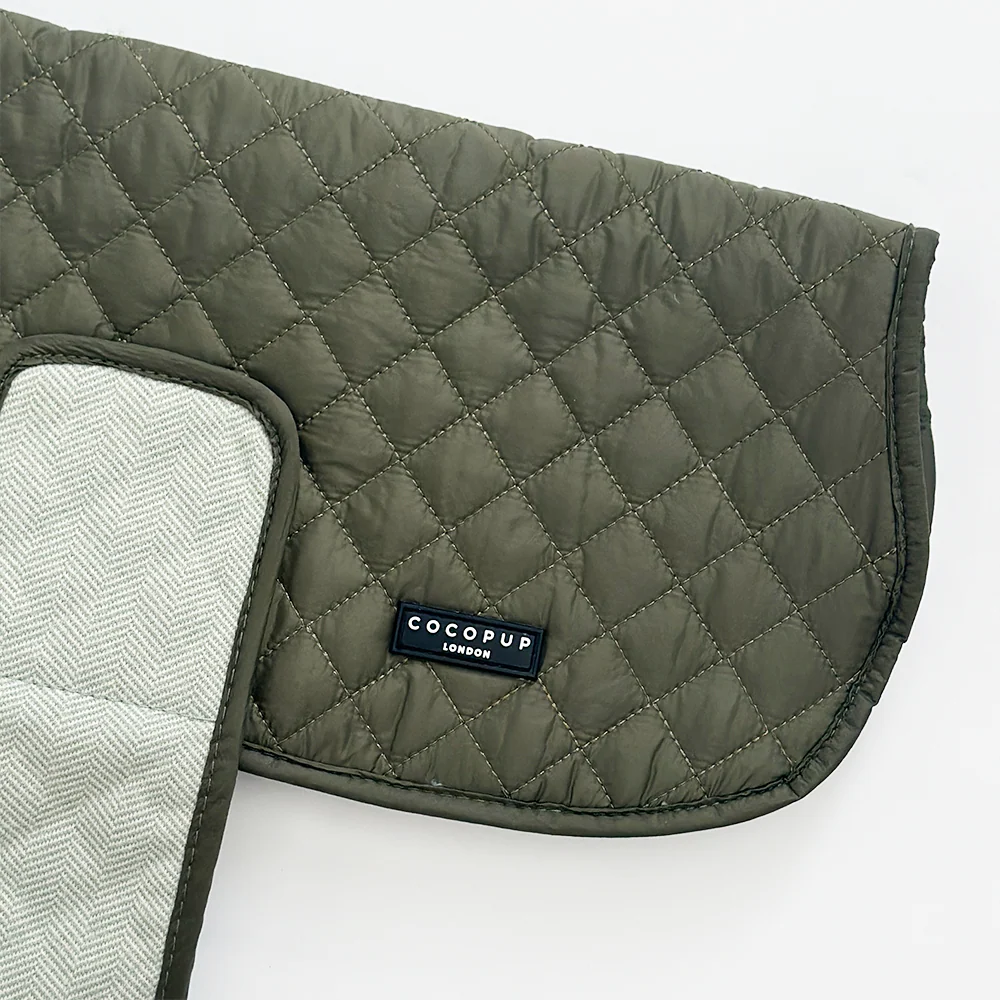 Quilted Dog Coat - Country Khaki - Image 3