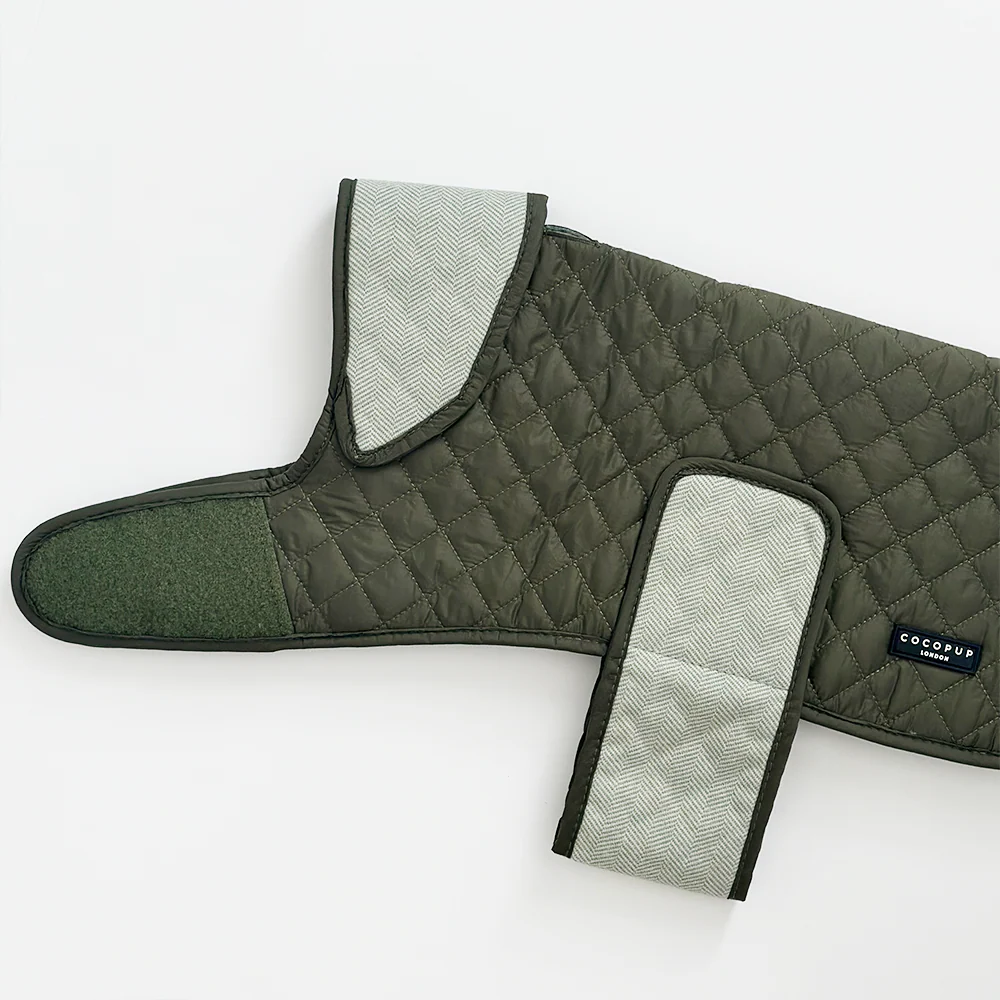 Quilted Dog Coat - Country Khaki - Image 4