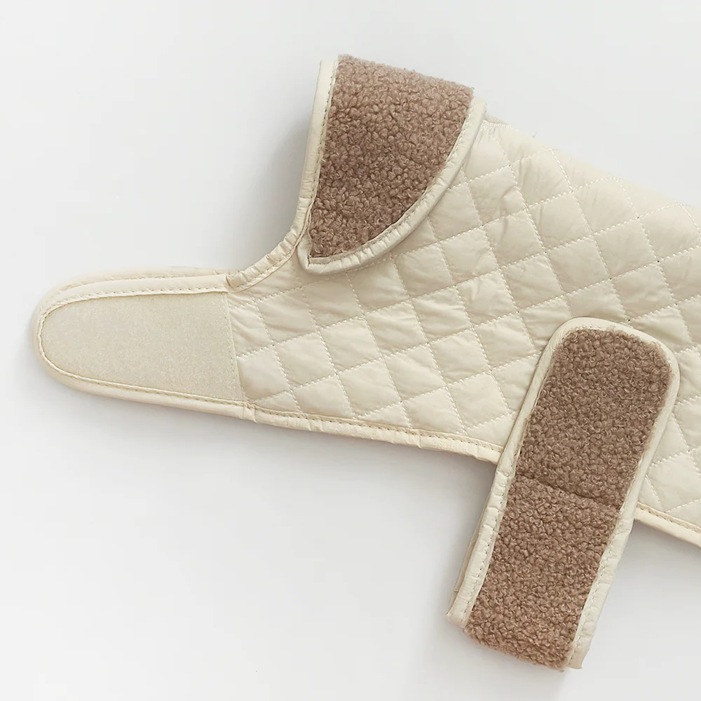 Quilted Dog Coat - Creamy Chai - Image 3