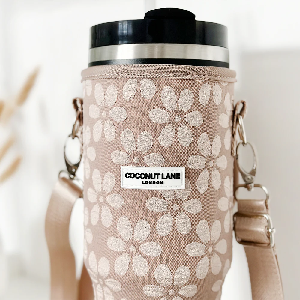 Mocha Flower Tumbler Carry Case by Coconut Lane - Image 3