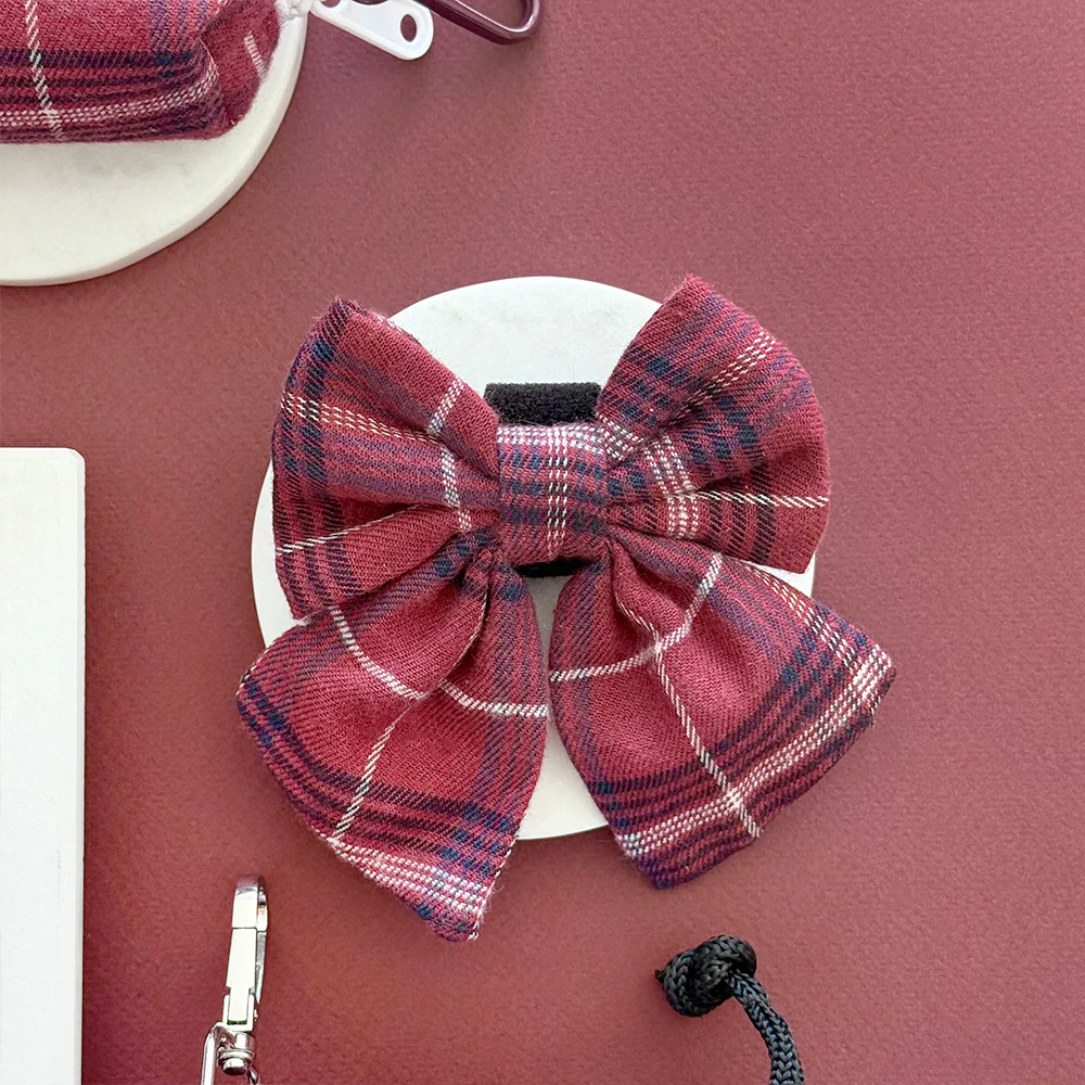 Mulberry Plaid Sailor Bow Tie - Image 2