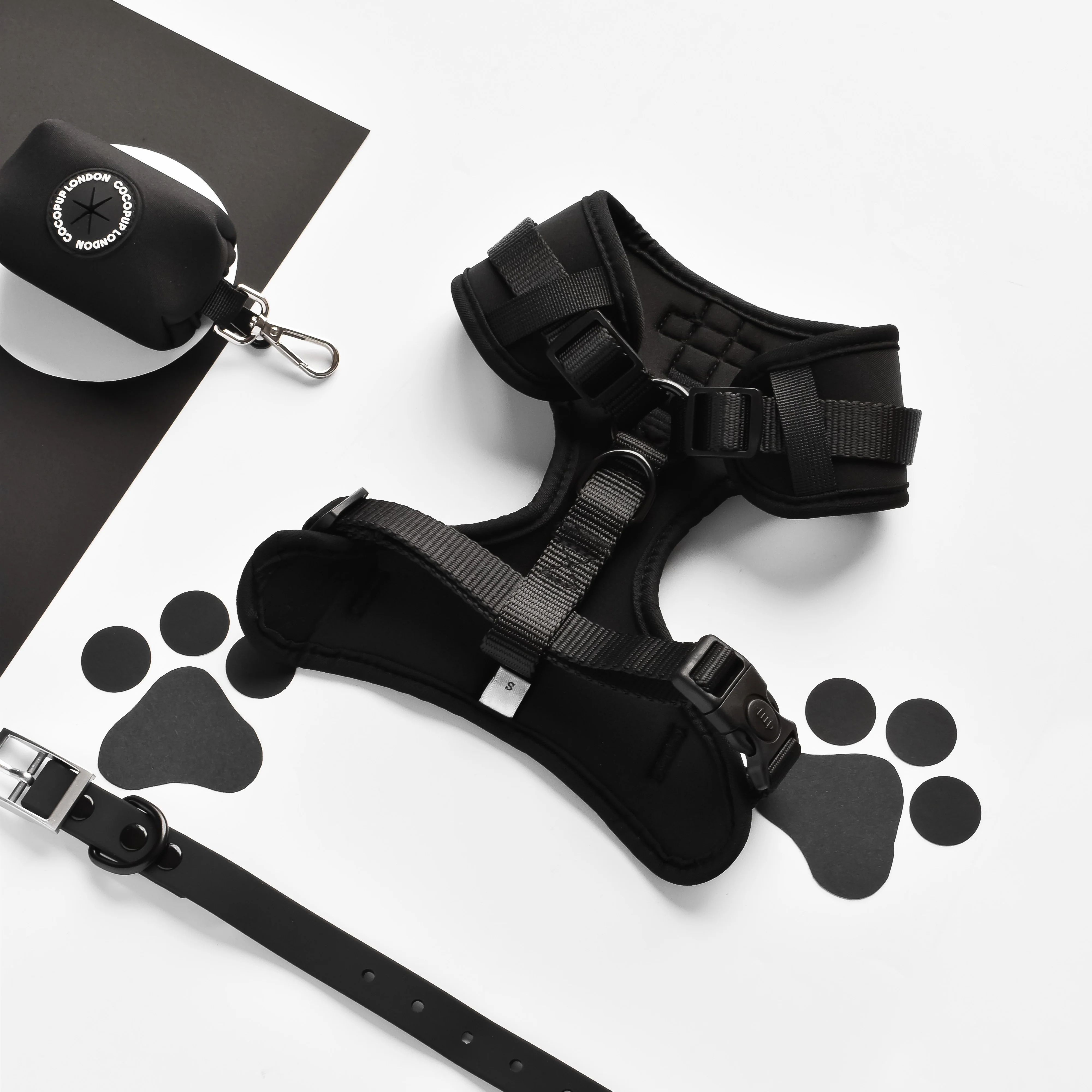 NAKD Adjustable Neck Harness, Lead, Collar & Poop Bag Holder Bundle - Liquorice - Image 3