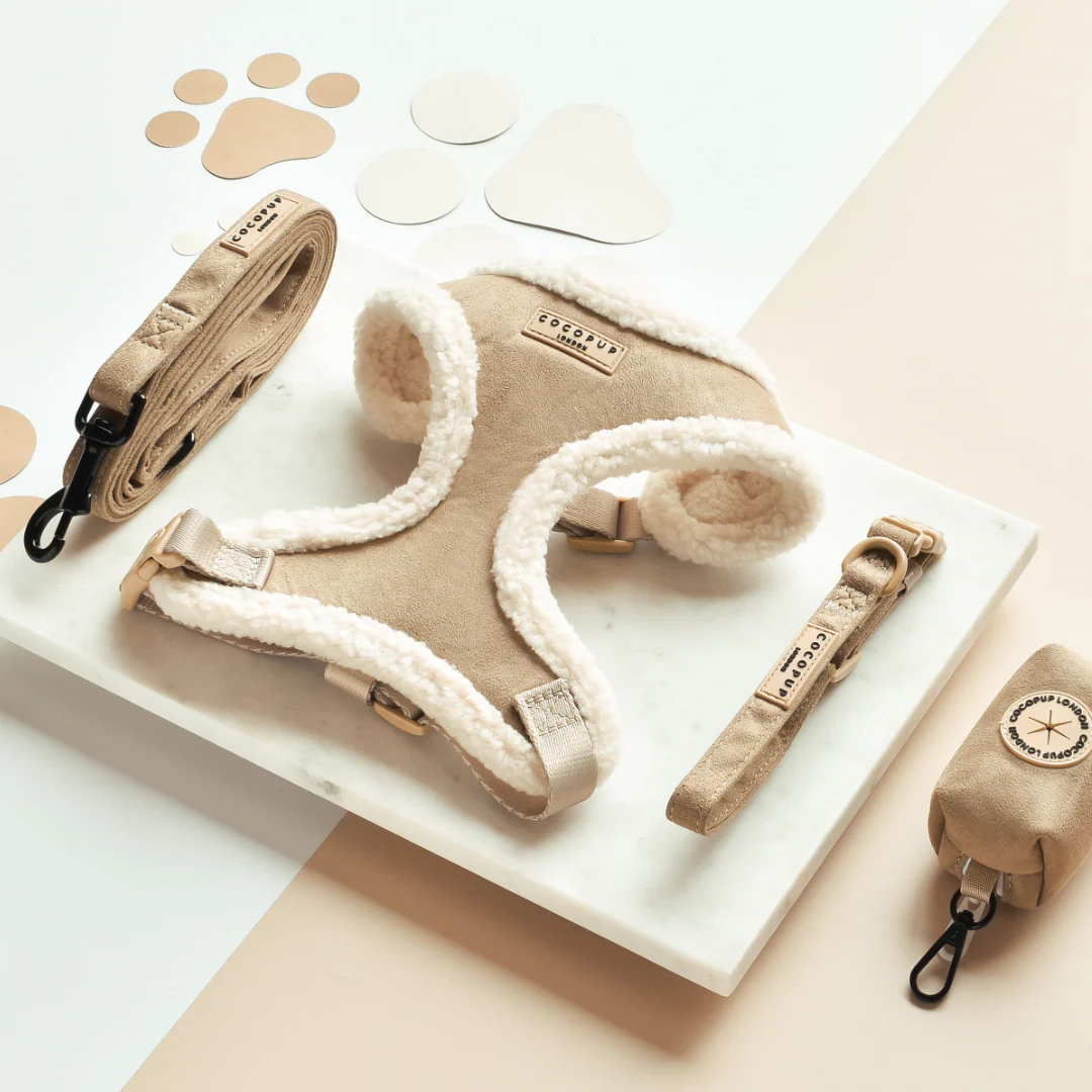 Nude Aviator Adjustable Neck Harness, Lead & Collar Bundle - Image 3