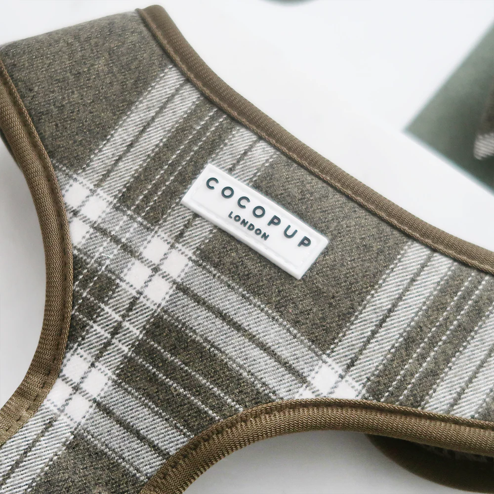 Olive Check Adjustable Neck HARNESS - Image 2