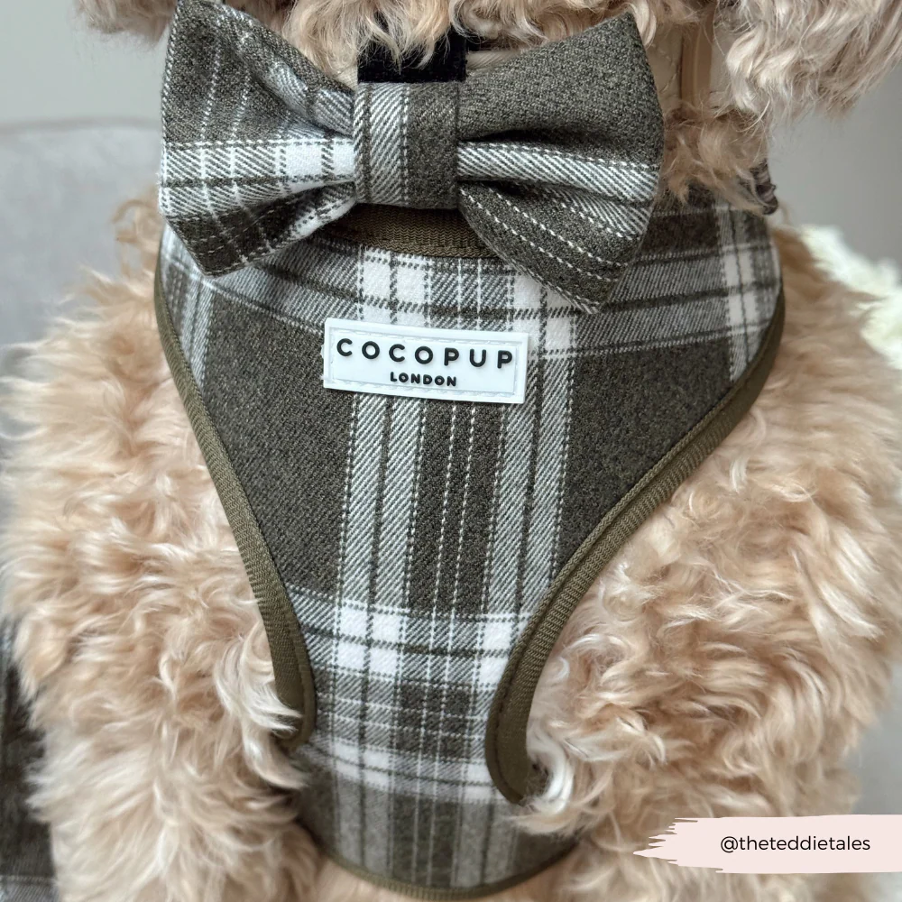 Olive Check Adjustable Neck HARNESS - Image 8
