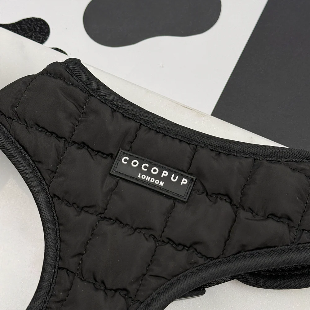 Onyx Quilted Adjustable Neck Harness, Lead & Collar Bundle - Image 4