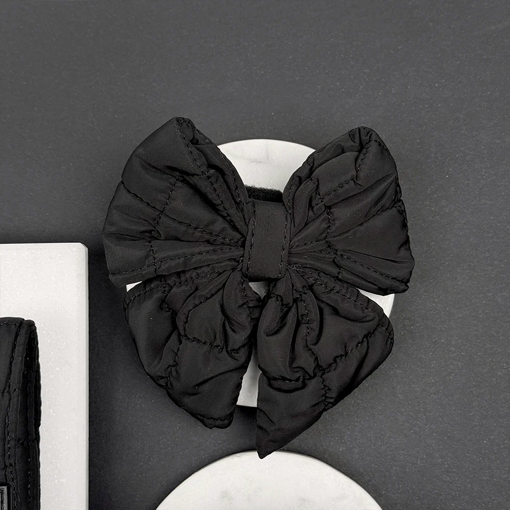 Onyx Quilted Sailor Bow Tie
