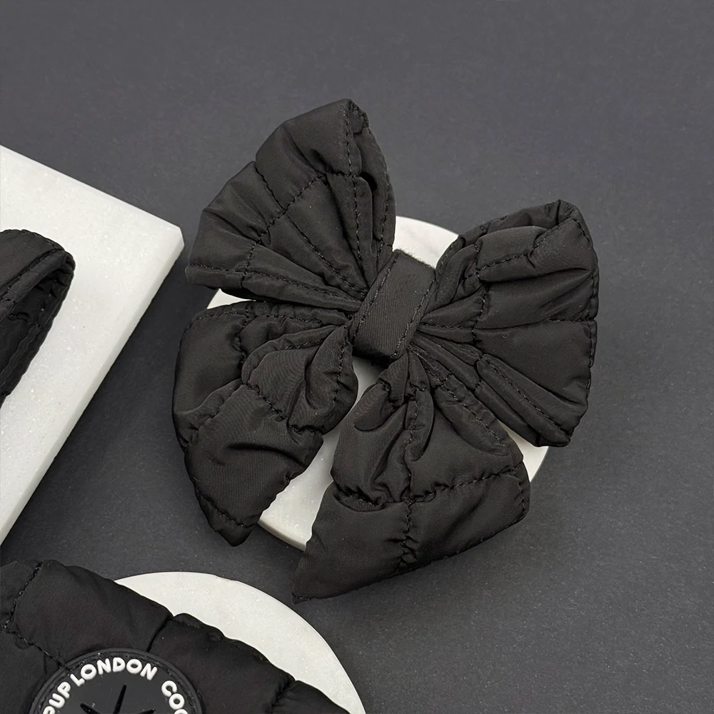 Onyx Quilted Sailor Bow Tie - Image 2