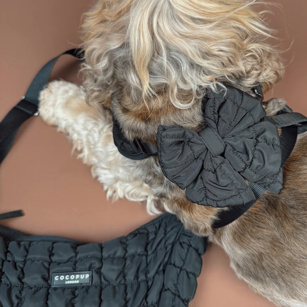Onyx Quilted Sailor Bow Tie - Image 3
