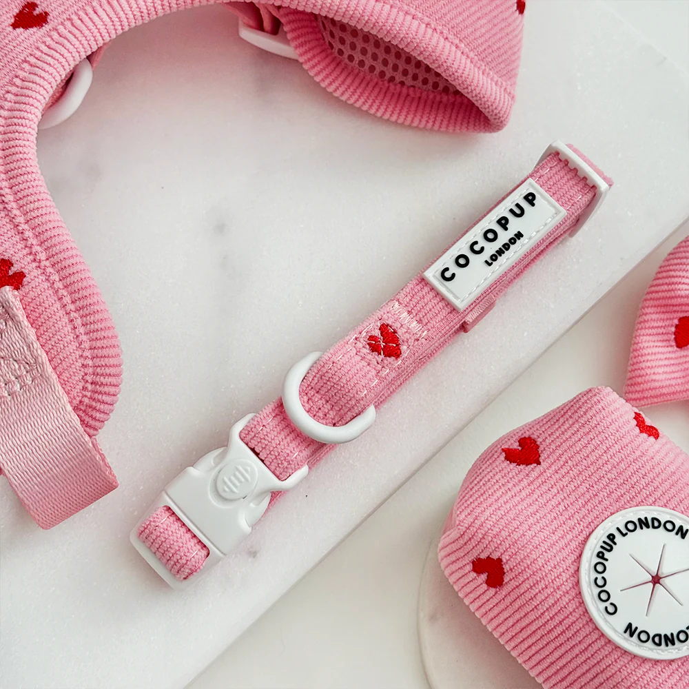 Pink Heartstrings Cord Adjustable Neck Harness, Lead & Collar Bundle - Image 7