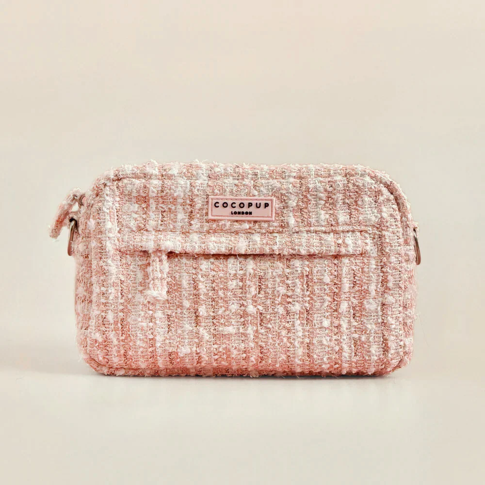 Pink Textured Tweed Dog Walking Bag Bundle - Image 3