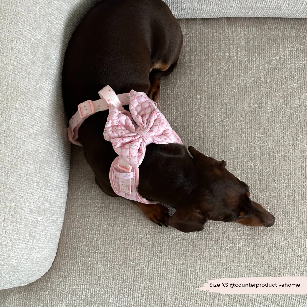 Quilted Ditsy Floral Pink Sailor Bow Tie - Image 3