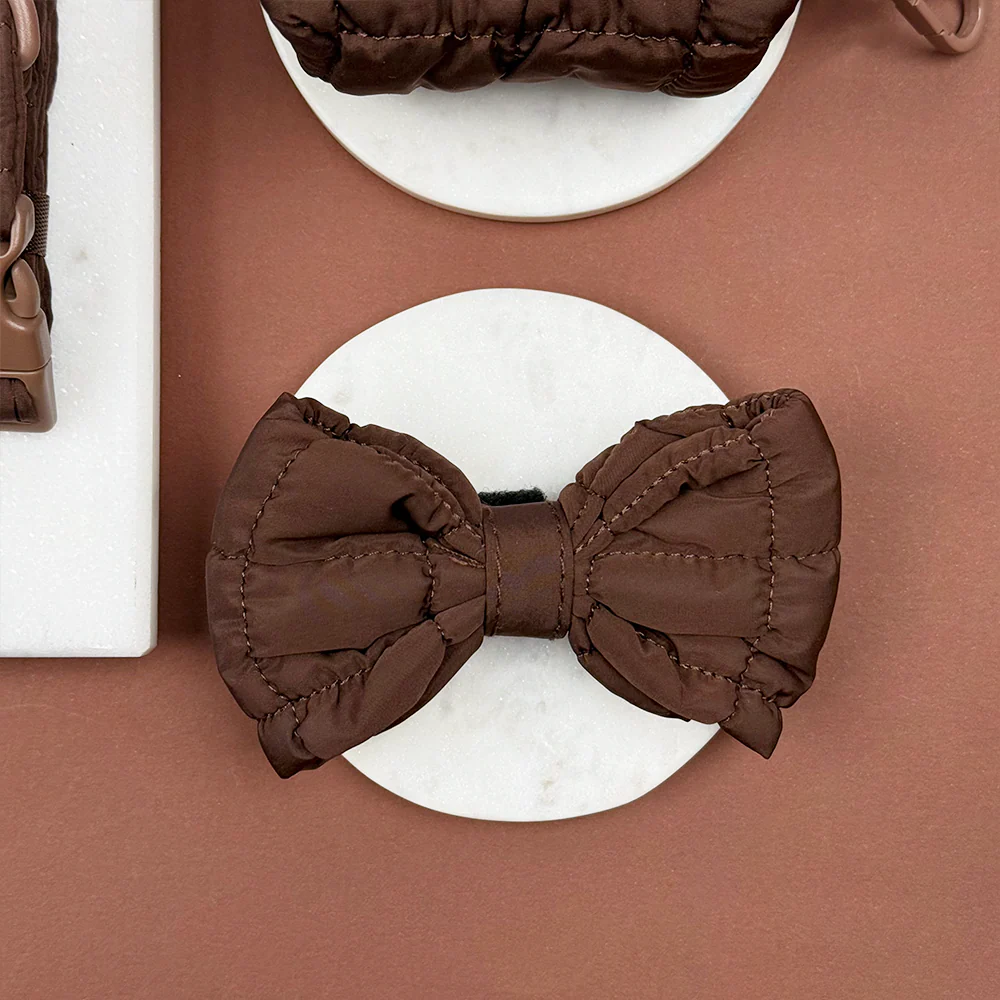 Espresso Quilted Bow Tie - Image 2